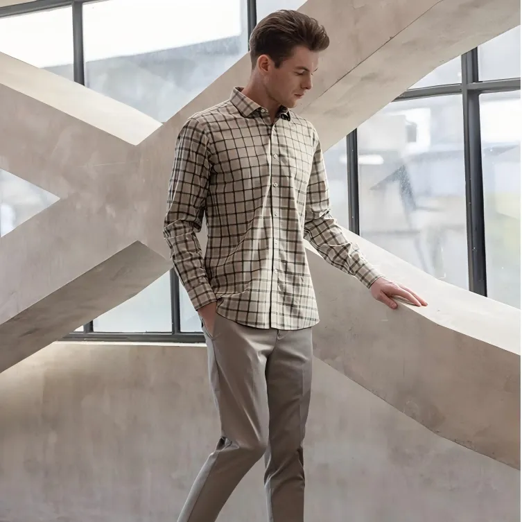 Camicissima Shirt Men's Beige Green-3