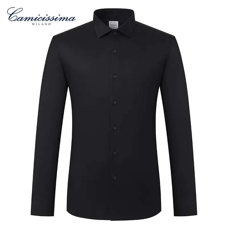 Camicissima Shirt Men's Black Half French Collar-1