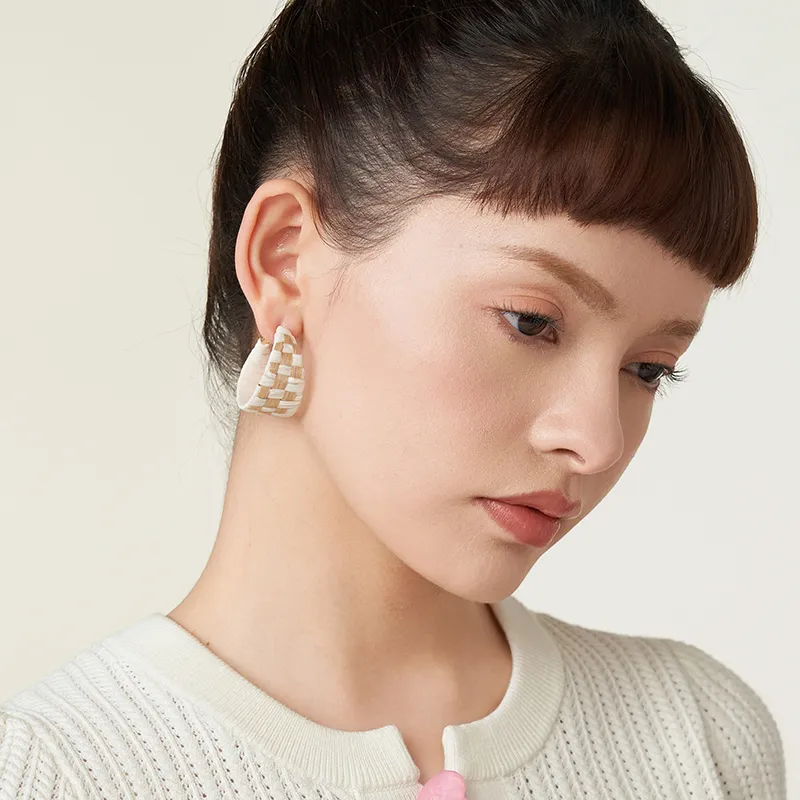 Social Talent Titanium Steel Earrings Women's-1
