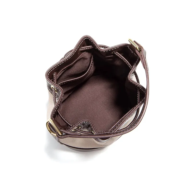 CLEVER& KETCH PU Bucket Bag, Shoulder Bag, Crossbody Bag, Handbag Women's Ecru-7
