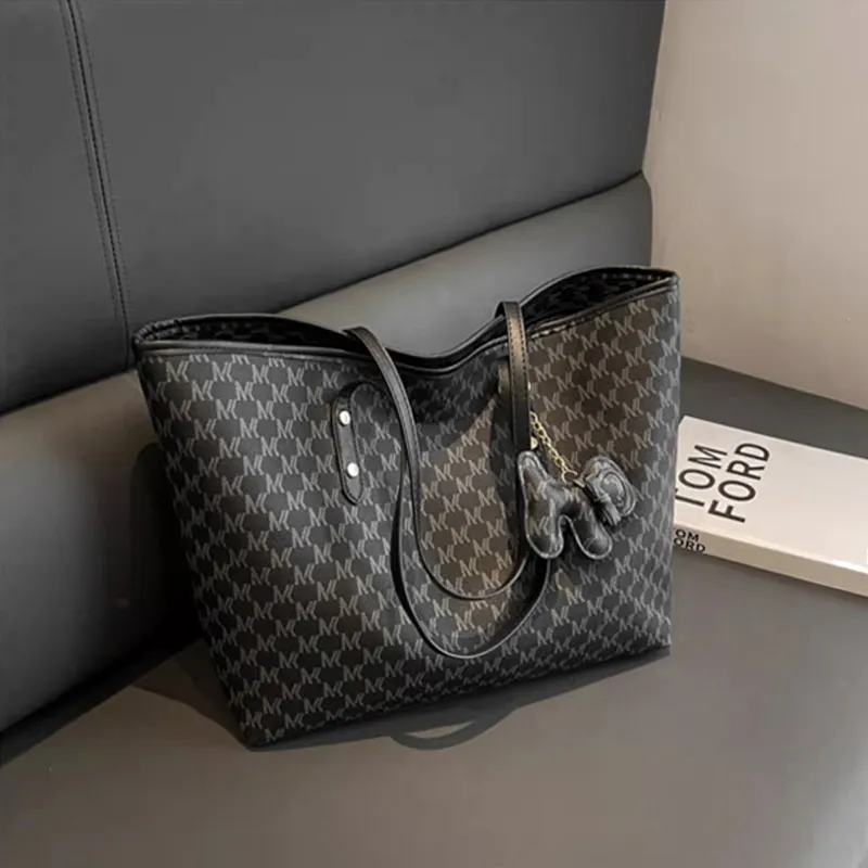 CLEVER& KETCH PU Shoulder Bag Women's Ecru/Black-7