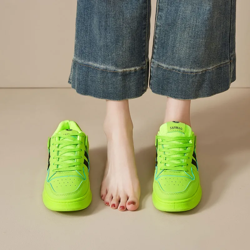 Georgina Goodman Lightweight And Breathable Low-Top Skateboard Shoes Women's Grass Green-2