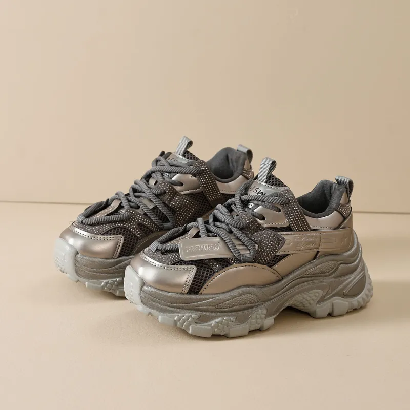 Georgina Goodman Slip Resistant, Breathable, Height Increasing Low Top Chunky Sneakers Women's-1