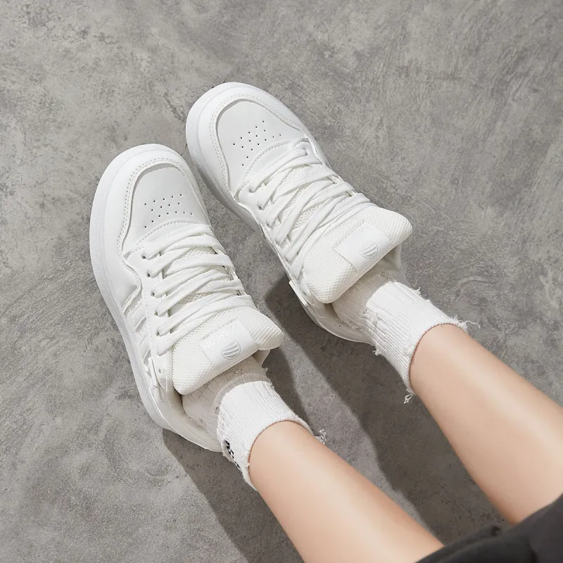 Georgina Goodman White Sneakers Lightweight Low Top Skateboard Shoes Unisex-2