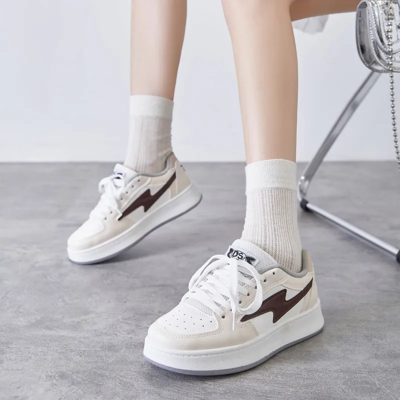 Georgina Goodman Original Small Lightning Letter Sole Puffy Shoes Non slip Lightweight Low Top Small White Shoes Unisex-12