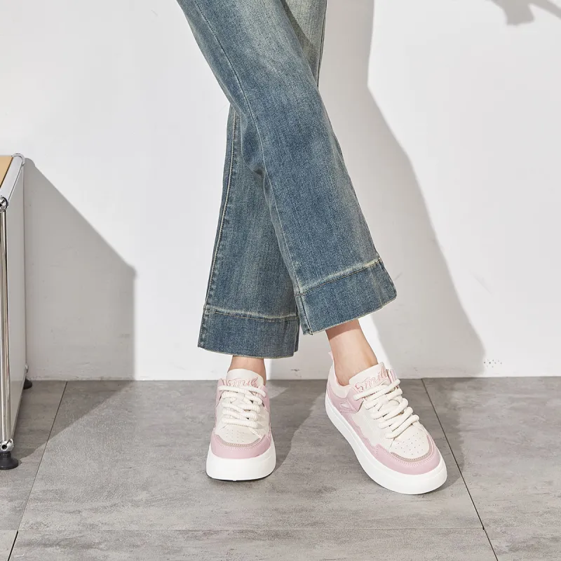 Georgina Goodman Original Women's Ins Trend Coverage Lightweight Slip Resistant Low Top Skateboard Shoes Women's Pink-5