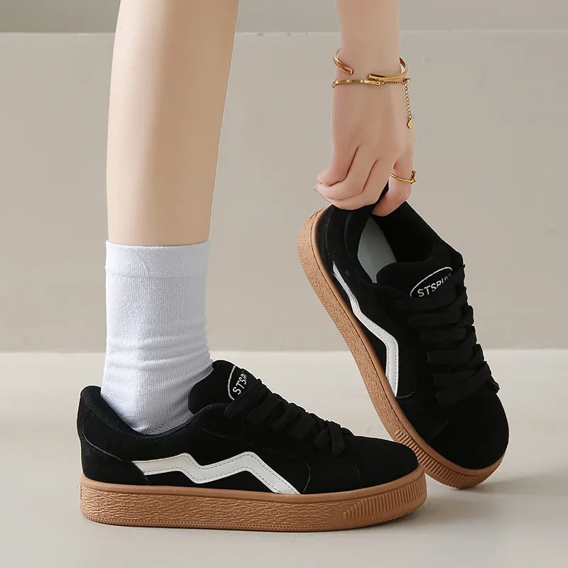 Georgina Goodman Slip Resistant, Abrasion Resistant, Lightweight, Breathable Low Top Skateboard Shoes Unisex Black-2