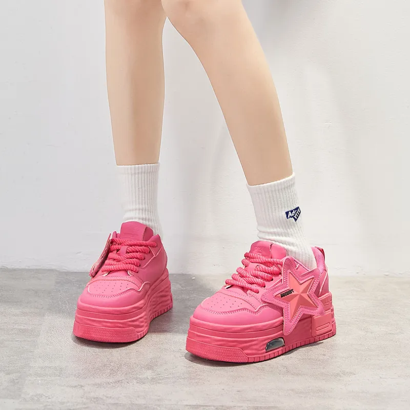 Georgina Goodman Breathable Lightweight Slip-Resistant Height Increasing Low-Top Casual Skateboard Shoes Women's-11