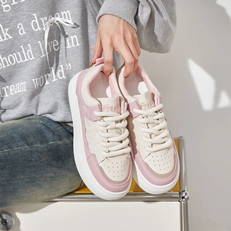 Georgina Goodman Original Women's Ins Trend Coverage Lightweight Slip Resistant Low Top Skateboard Shoes Women's Pink-1