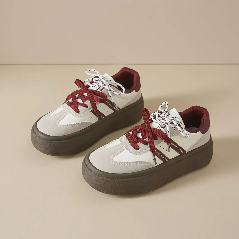 Georgina Goodman Slip Resistant, Lightweight, And Breathable Low Top Skateboard Shoes Women's Burgundy-1