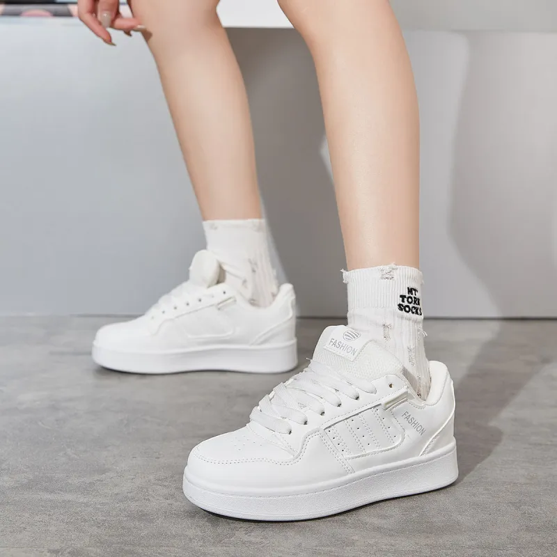Georgina Goodman White Sneakers Lightweight Low Top Skateboard Shoes Unisex-3