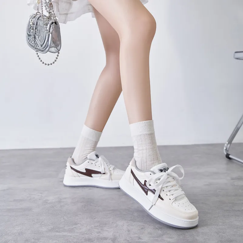 Georgina Goodman Original Small Lightning Letter Sole Puffy Shoes Non slip Lightweight Low Top Small White Shoes Unisex-10