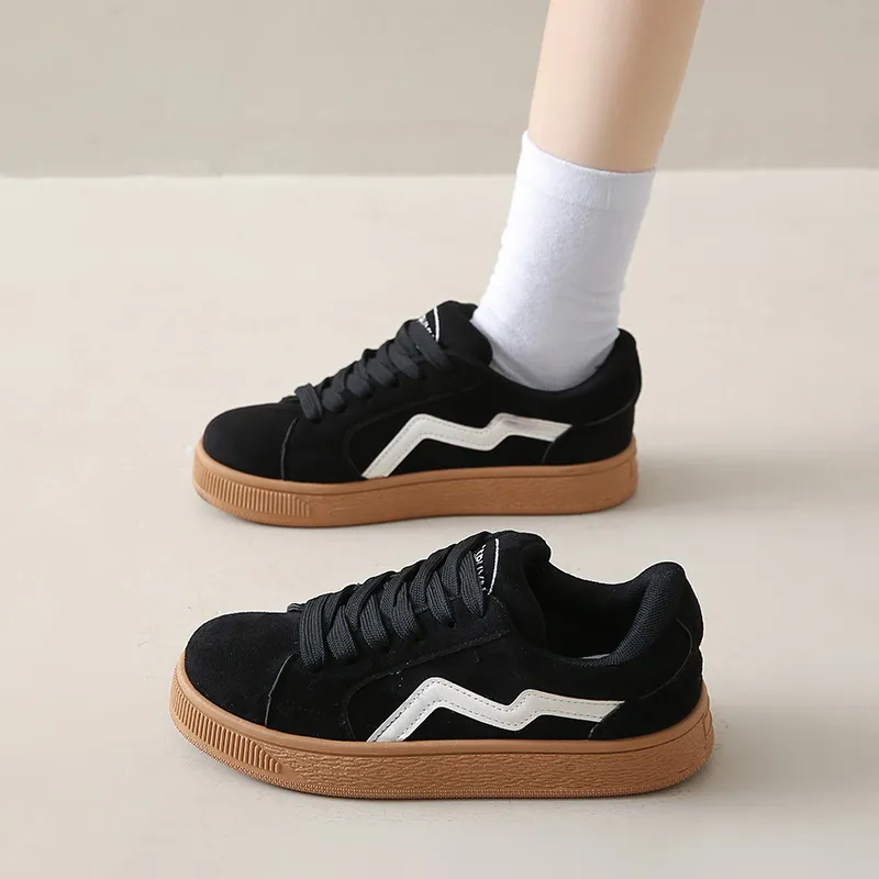 Georgina Goodman Slip Resistant, Abrasion Resistant, Lightweight, Breathable Low Top Skateboard Shoes Unisex Black-1