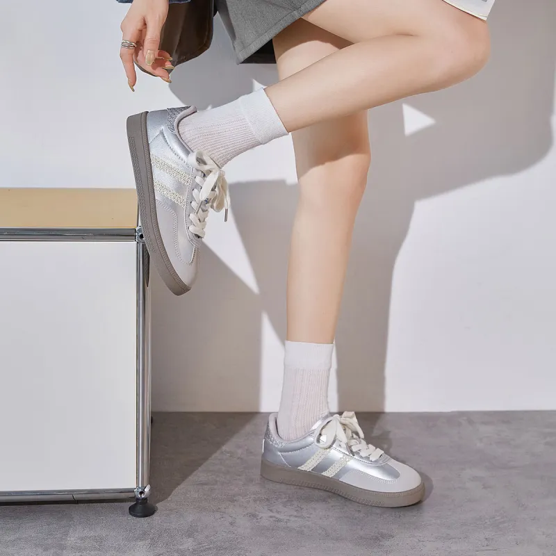 Georgina Goodman Low-Top Vintage Casual Flat German Army Trainers Women's Skateboard Shoes Women's-2