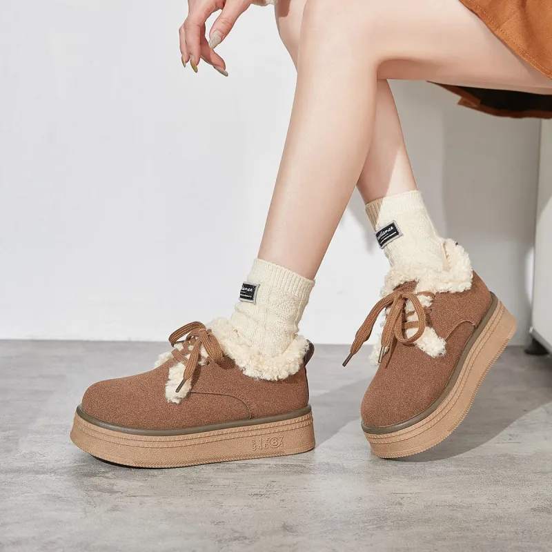 Georgina Goodman Vintage Cute Lightweight Platform Cotton Ankle Boots Casual Single Shoes Women's-3