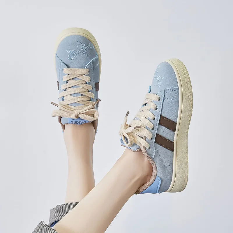 Georgina Goodman Small White Shoes Anti Slip Wear Resistant Lightweight Breathable Low Top Skateboard Shoes Women's-20