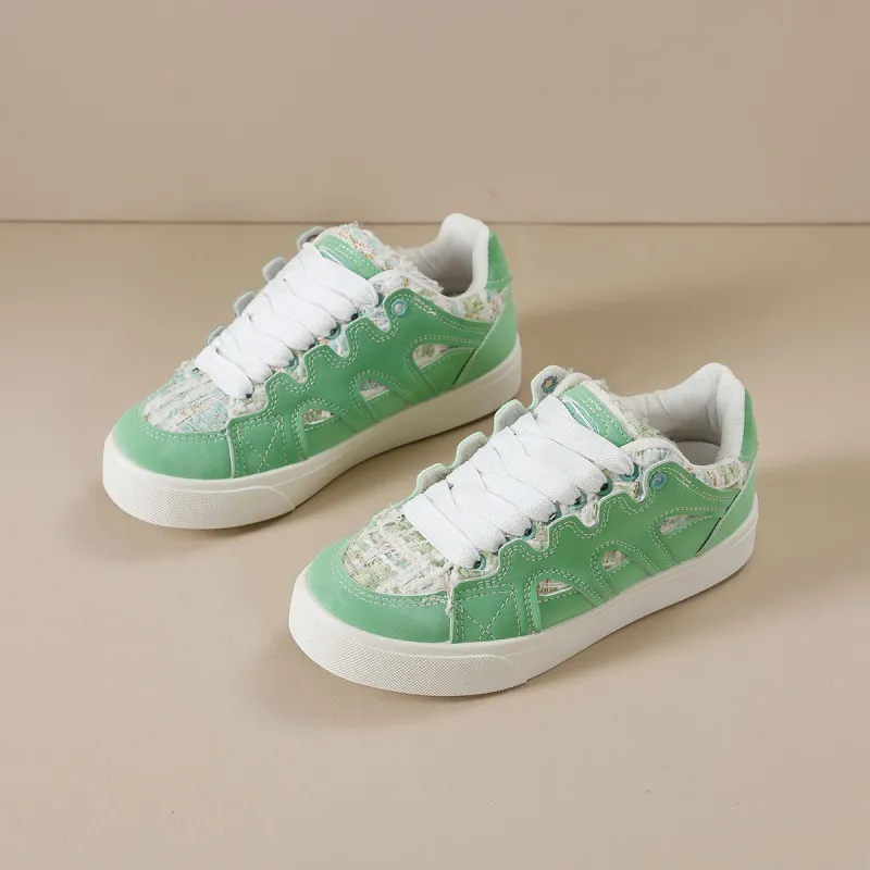 Georgina Goodman Puffy Shoes Slip Resistant, Lightweight, And Breathable Low Top Skateboard Shoes Women's-1