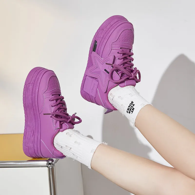 Georgina Goodman Breathable Lightweight Slip-Resistant Height Increasing Low-Top Casual Skateboard Shoes Women's-24