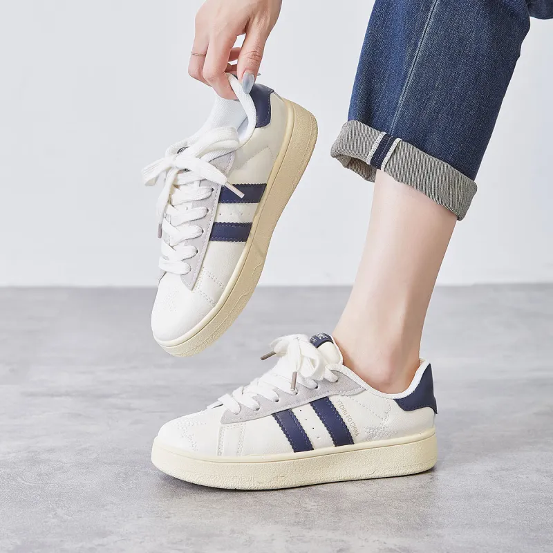 Georgina Goodman Small White Shoes Anti Slip Wear Resistant Lightweight Breathable Low Top Skateboard Shoes Women's-15