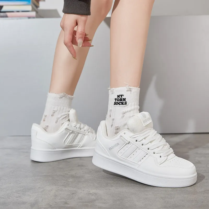 Georgina Goodman White Sneakers Lightweight Low Top Skateboard Shoes Unisex-4