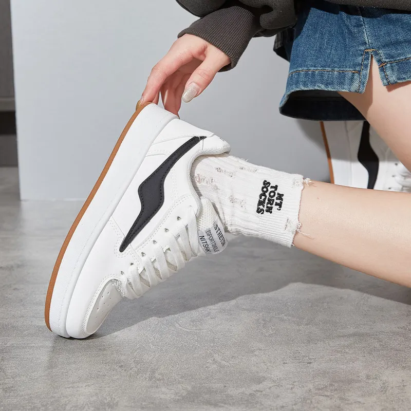 Georgina Goodman Skateboard Shoes Unisex Low Top White Natural Rubber-3