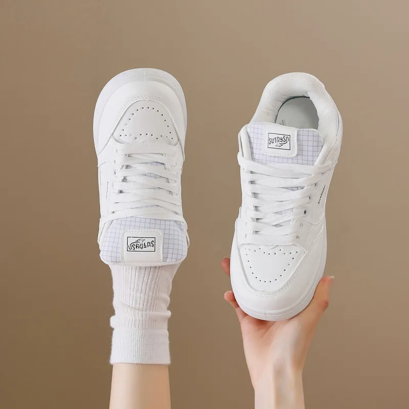 Georgina Goodman Slip Resistant, Lightweight, And Breathable Low Top Skateboard Shoes Women's White-3
