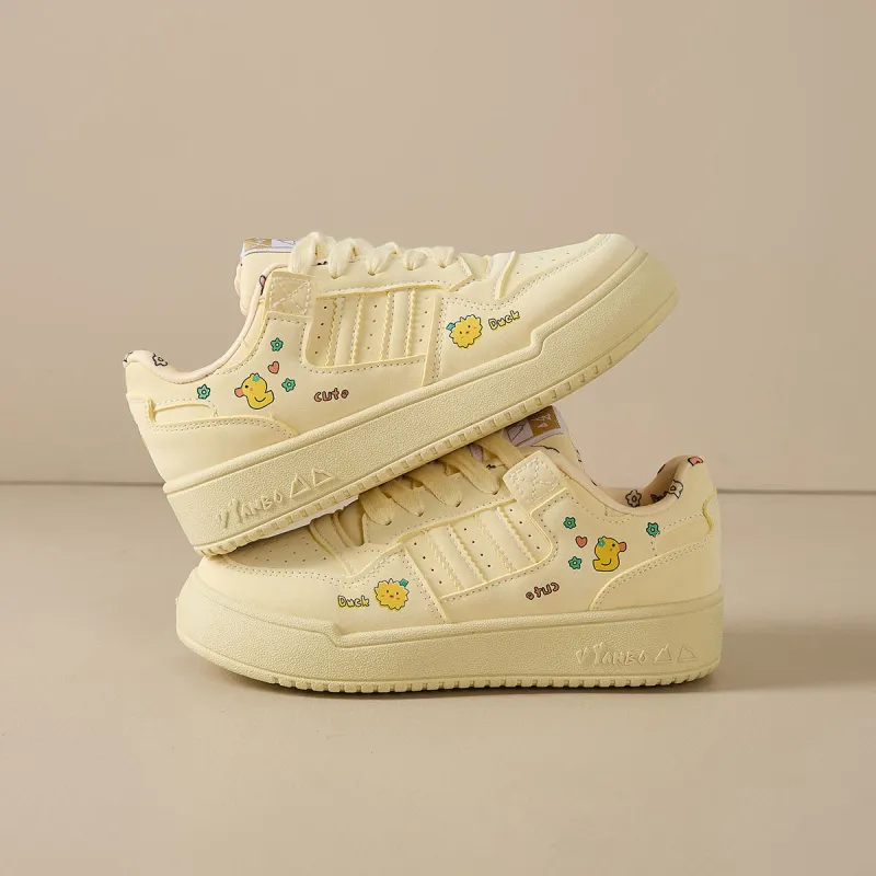 Georgina Goodman White Sneakers Lightweight, Breathable, And Slip Resistant Low Top Skateboard Shoes Women's-8