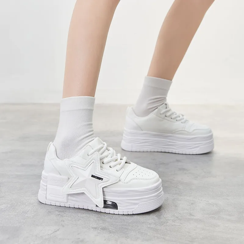 Georgina Goodman Breathable Lightweight Slip-Resistant Height Increasing Low-Top Casual Skateboard Shoes Women's-4