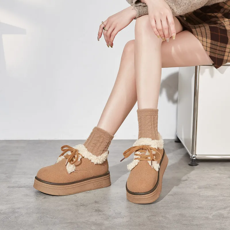 Georgina Goodman Vintage Cute Lightweight Platform Cotton Ankle Boots Casual Single Shoes Women's-10