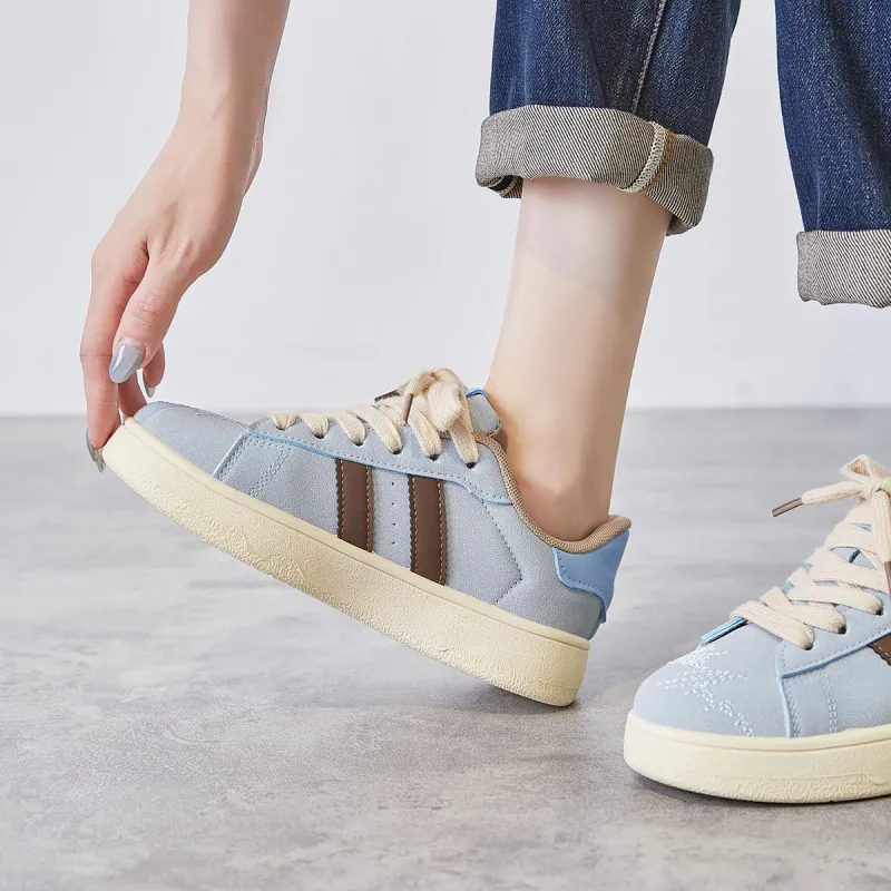 Georgina Goodman Small White Shoes Anti Slip Wear Resistant Lightweight Breathable Low Top Skateboard Shoes Women's-19
