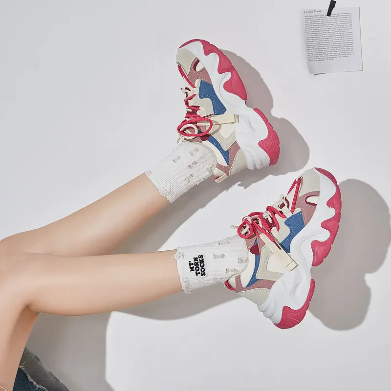 Georgina Goodman Height Increasing Abrasion Resistant Breathable Slip Resistant Low Top Chunky Sneakers Women's-2