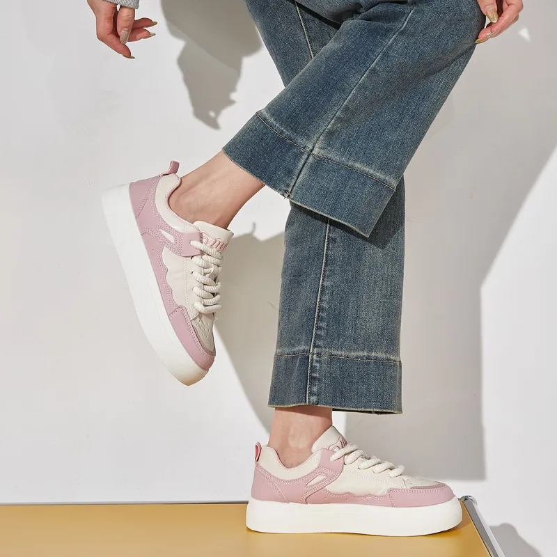 Georgina Goodman Original Women's Ins Trend Coverage Lightweight Slip Resistant Low Top Skateboard Shoes Women's Pink-3