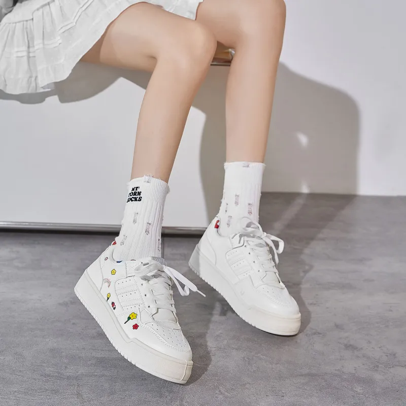 Georgina Goodman White Sneakers Lightweight, Breathable, And Slip Resistant Low Top Skateboard Shoes Women's-3