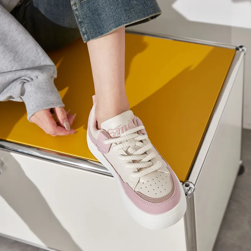 Georgina Goodman Original Women's Ins Trend Coverage Lightweight Slip Resistant Low Top Skateboard Shoes Women's Pink-2