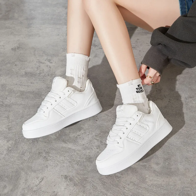 Georgina Goodman White Sneakers Lightweight Low Top Skateboard Shoes Unisex-1