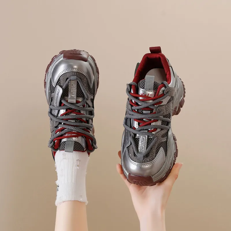 Georgina Goodman Slip Resistant, Breathable, Height Increasing Low Top Chunky Sneakers Women's-9