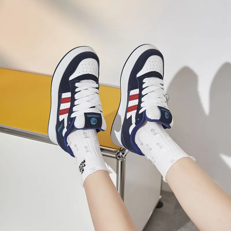 Georgina Goodman Niche Original Ins Abrasion-Resistant Slip-Resistant Low-Top Skateboard Shoes Women's Dark Blue-4