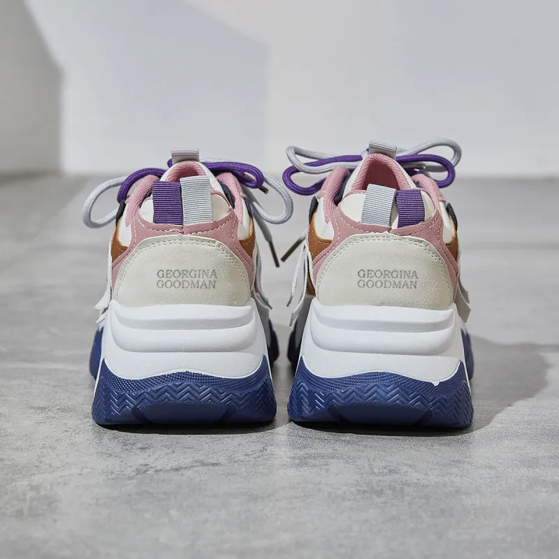 Georgina Goodman Height Increasing Abrasion Resistant Breathable Slip Resistant Low Top Chunky Sneakers Women's-13