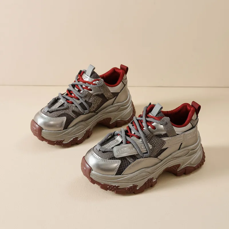 Georgina Goodman Slip Resistant, Breathable, Height Increasing Low Top Chunky Sneakers Women's-10