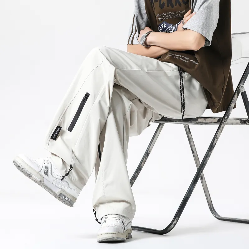 NAXUSTO Casual Pants Unisex Black-11