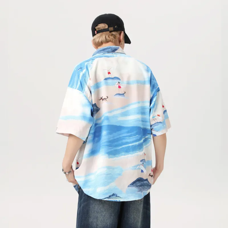 NAXUSTO Shirt Unisex Beach Ocean-2