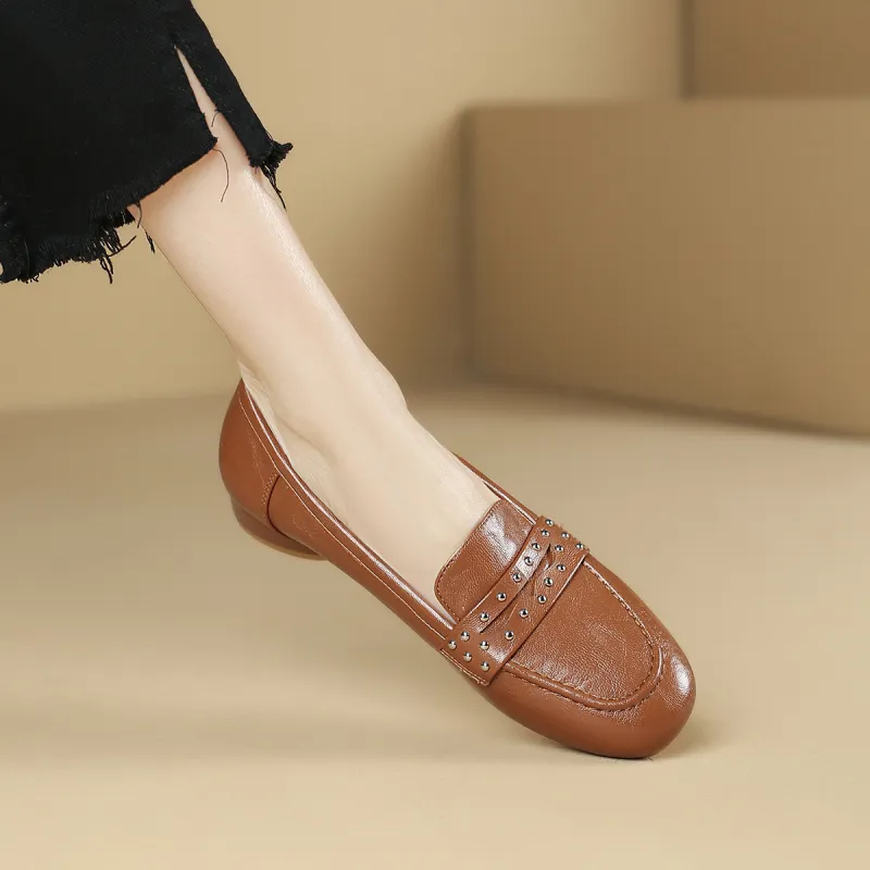 SAFIYA Loafers Women's Black, Beige, Caramel-16