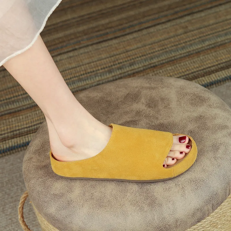 SAFIYA Slide Slippers Women's Mustard Green/Lemon Yellow-11