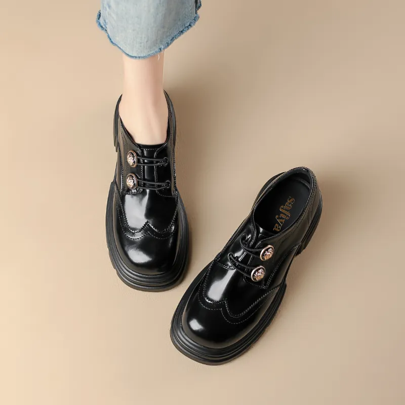 Safiya Chunky Heel Loafers Women's-5
