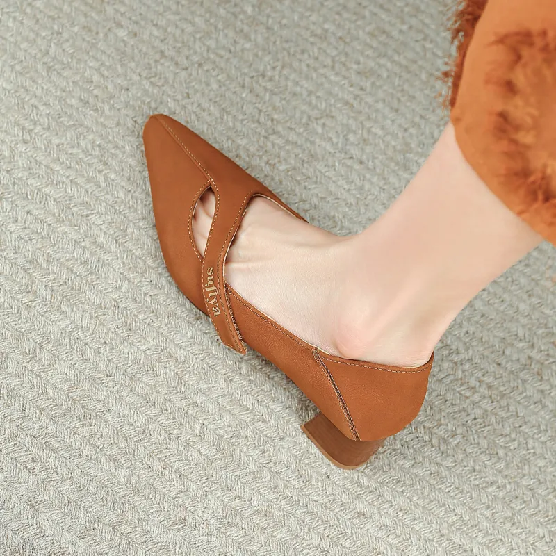 Safiya Chunky Heel High Heels 4.3cm Women's-9