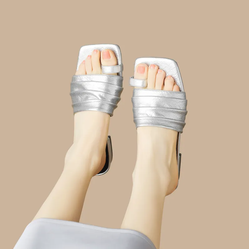 Safiya Slide Slippers 2.6cm Women's Beige-10