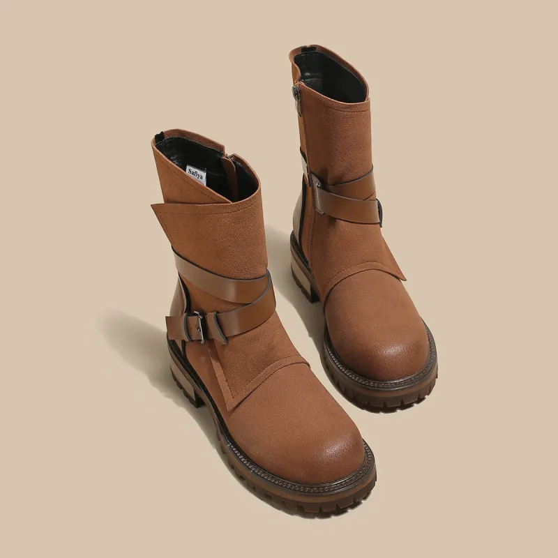 SAFIYA Ankle Boots Women's Black/Brown-10