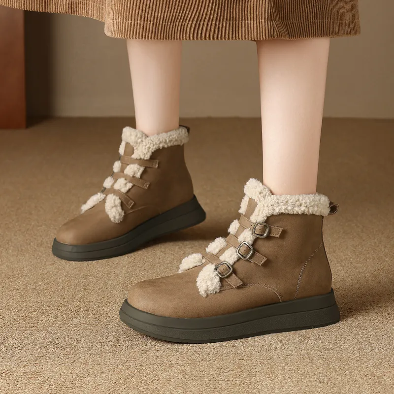 Safiya Warm And Wear Resistant Short Snow Boots Women's-5