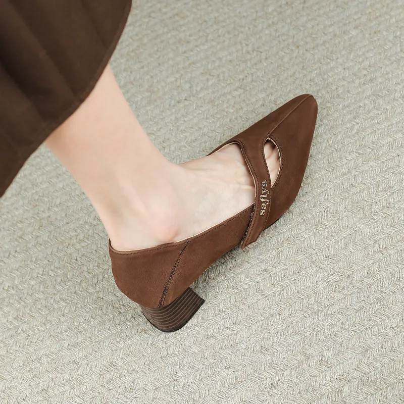 Safiya Chunky Heel High Heels 4.3cm Women's-4
