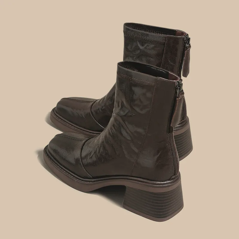 SAFIYA Ankle Boots Women's Black/Brown-7